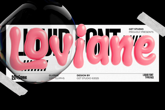 Loviane: A Playful Liquid Typeface for Modern Designs