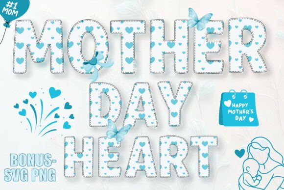 Mother Day Heart: Crafting Designs with Charm and Emotion