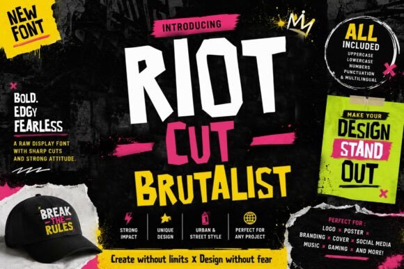 Riot Cut Brutalist: The Raw Edge Your Designs Need