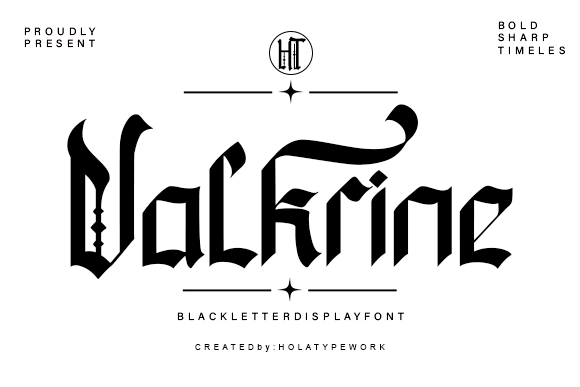 Valkrine: The Sharp Blackletter Font for Bold Brands